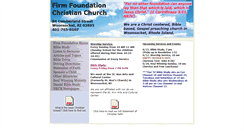 Desktop Screenshot of firmfoundationri.com